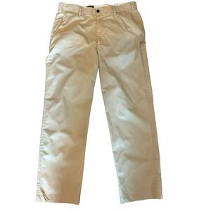 Orvis Pants Mens 36 Khaki Tech Pocket Flat Front Chino Slash Pockets Belt Loops